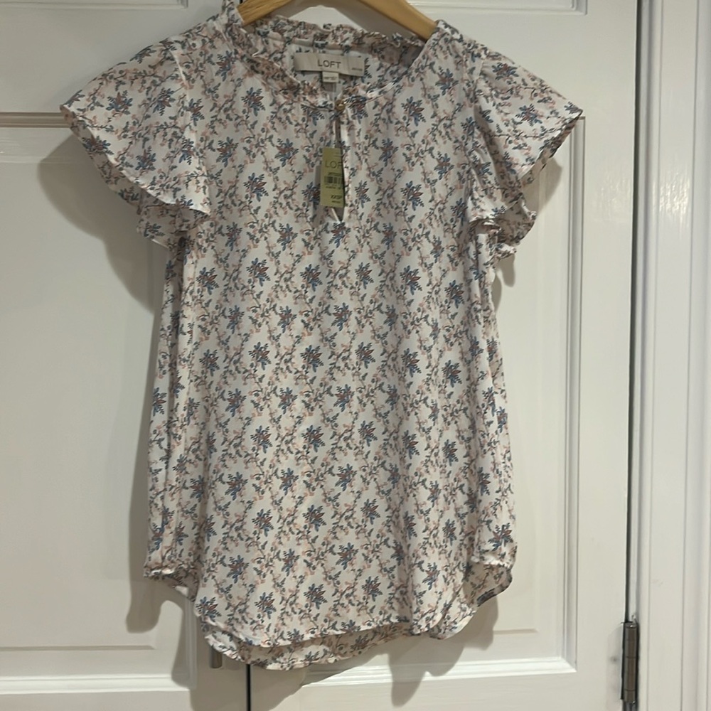 Loft floral top, xxsp, nwt